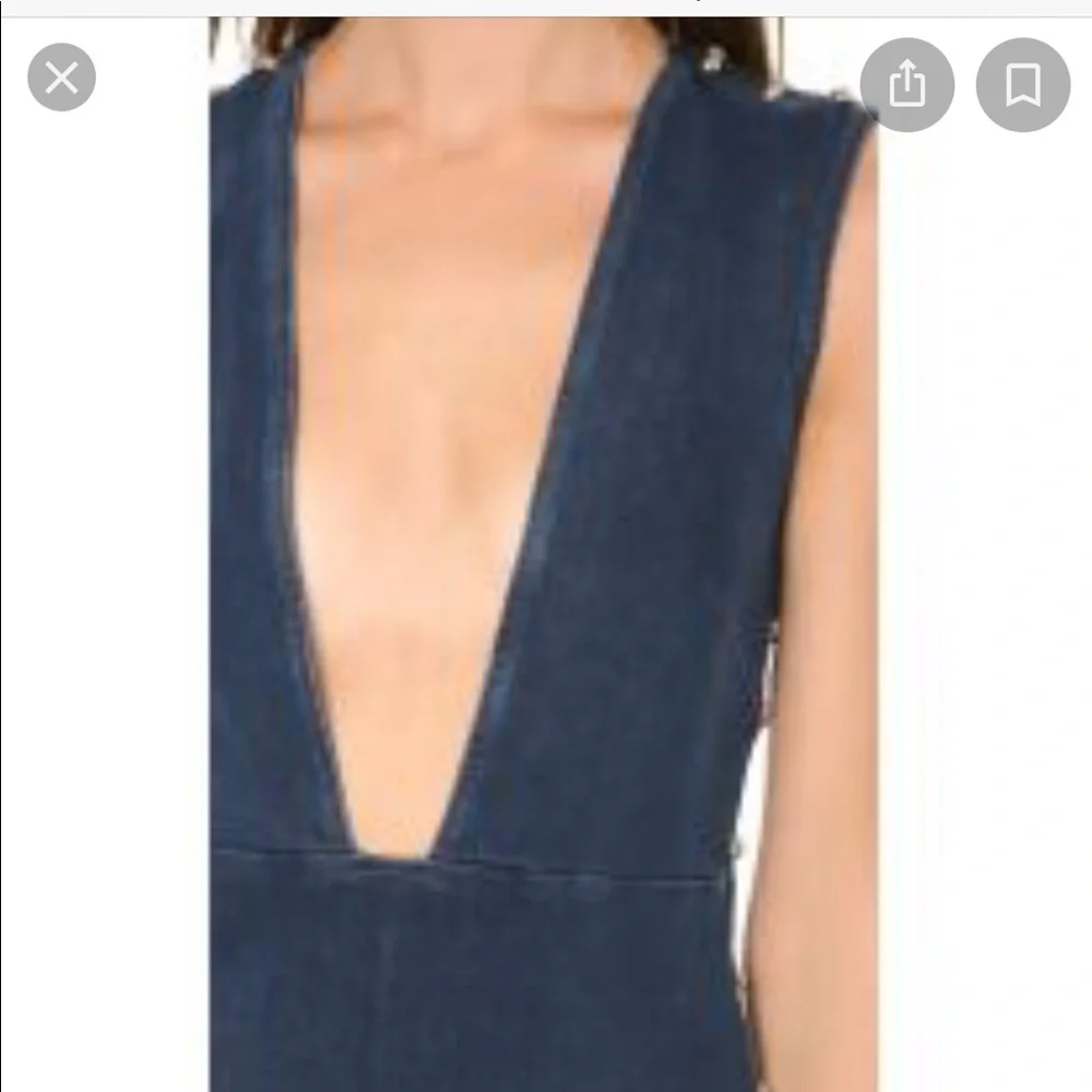 McQ - Alexander McQueen Deep V Neck Denim Dress - Picture 4 of 8